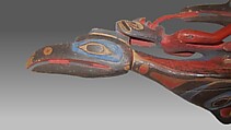Rattle, Wood, paint, sinew, pebbles, Native American (Tsimshian?)